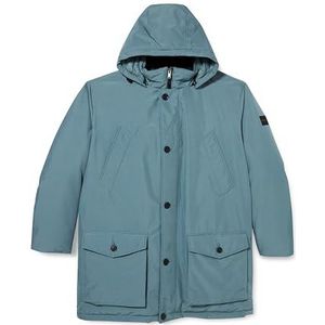 BOSS Osiass Relaxed-Fit herenparka van Ottomaanse stof, Open groen 375