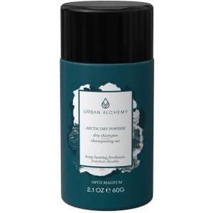 Urban Alchemy Artic Dry Powder Droogshampoo, 200 ml, droogshampoo zonder sulfaat voor frisheid en volume, droogshampoo gemaakt in Frankrijk