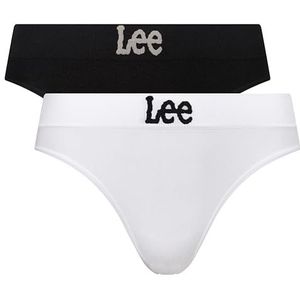 Lee Lee Naadloze slip voor dames in zwart/wit, zacht, rekbaar en comfortabel ondergoed, damesslips, Zwart/Wit