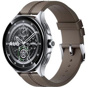 Xiaomi Watch 2 Pro 4G (LTE) Smartwatch (135-205 mm, leer, zilver/bruin), zilver., Modern