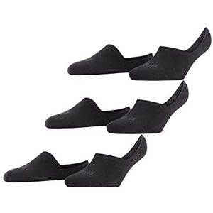 FALKE Invisible Step High Cut 3-Pack W IN coton unies lot de 3 paires, Chaussettes invisibles Femme, Noir (Black 3000) nouveau - écologique, 35-36