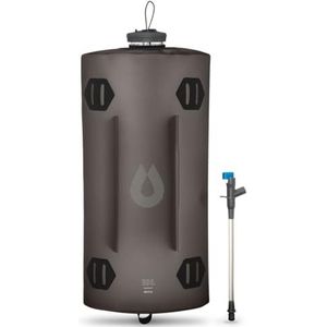 Hydrapak Seeker Opvouwbare watertank (10 liter), camping-drinkrugzak, BPA-vrij, pvc-vrij, grijs