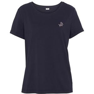 s.Oliver 50352525 T-shirt voor dames, Donkerblauw