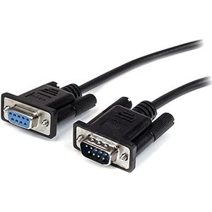 StarTech.com Seriële kabel zwart recht door DB9 RS232 2 m - Verlengkabel DB9 RS232 Serie - Mannelijk naar Vrouwelijk (MXT1002MBK)