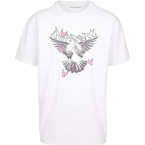 Mister Tee Doves T-shirt unisexe surdimensionné ample en coton pour un confort optimal Disponible en plusieurs couleurs Tailles XS à 5XL, Blanc., L