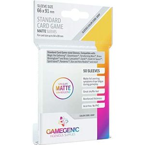 Gamegenic 50 stuks 66 x 91 mm grijs standaard kaartspel matte hoezen