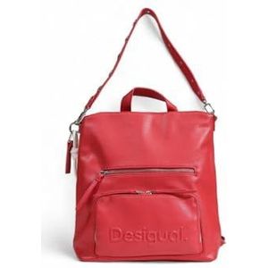 Desigual Accessories Pu Backpack Medium Damesrugzak, Rood, Rugzakaccessoires van PU maat M