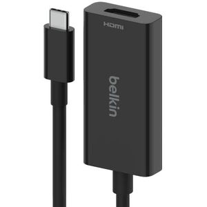 Belkin USB-C naar HDMI 2.1 adapter (11 cm kabel, 8K tot 60Hz, 4K bij 144Hz, HDR, HBR3, DSC, HDCP 2.2, USB-IF en voor Macbook, iPad Pro en andere USB-C-apparaten)