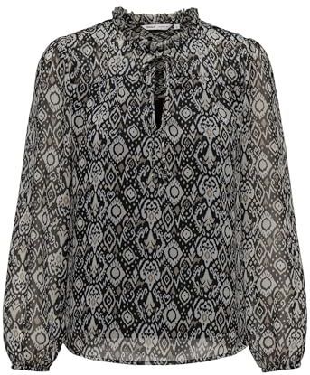 ONLY Onlditsy L/S Damesblouse WVN Noos, Zwart Shana