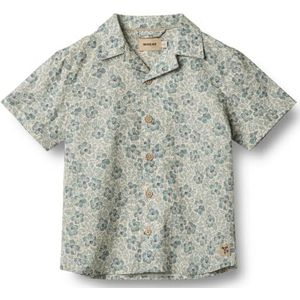 Wheat Chemise pour garçon S/S Anker certifiée GOTS, 9412 Aqua Hawaii Flowers, 152