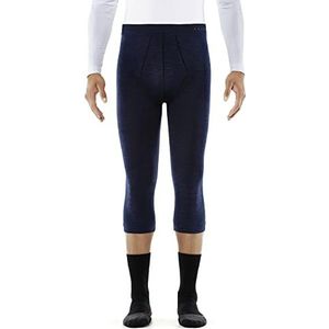 FALKE Wool Tech Sportpanty, kort, 3/4-laags, heren, ondergoed, merinowol, zwart, grijs, marineblauw, voor wandelen, skiën, snowboarden, 1 paar