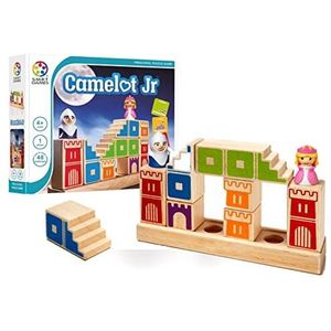 SmartGames - Camelot Jr - Houten puzzelspel - Helpt de ridder om zijn prinses te vergezellen - 48 uitdagingen op verschillende niveaus - 1 speler - vanaf 4 jaar