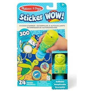 Melissa & Doug WOW-sticker, activiteitenblok en zelfklevende stempel, 300 stickers, Fidget Toy om te verzamelen, zeeschildpad