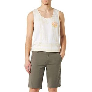 Teddy Smith Sailor Chinois Poplin Stret Short de Habillage pour Homme, Turbulence Khaki, 28W