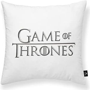 BELUM | Kussensloop van 100% katoen 45x45 cm model Game of Thrones A | Kussensloop Game of Thrones | Kussensloop Half Panama-stof 100% biologisch katoen