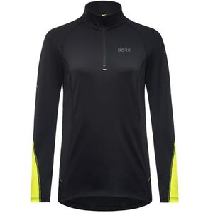 GORE WEAR M Mid-shirt met lange mouwen, voor dames, zwart/neon-geel, 34, 100534