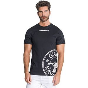 Gianni Kavanagh Black Anarchy Scorpio Tee T-shirt voor heren, zwart.