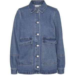 VERO MODA Veste en jean pour femme, denim bleu médium, L