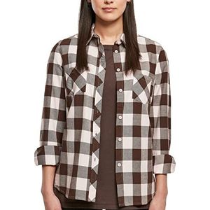 Urban Classics - Turnup Checked Flanell Blouse - S - Bruin