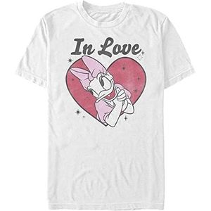 Disney Mickey Classic-in Love Daisy Organic, T-shirt met korte mouwen, wit, L, Weiss