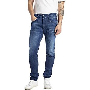 Replay anbass heren jeans, donkerblauw (007)