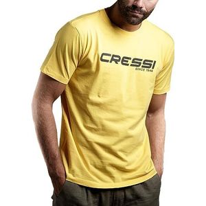 Cressi Heren T-shirt, geel/zwart, XXXL