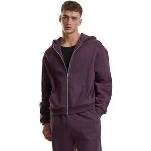 Urban Classics Tb7284-fluffy Zip Hoody trainingspak voor heren (1 stuk), Plumpurple