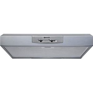 Bauknecht DC 5460 IN/1 Hotte aspirante compacte / 60 cm/convient pour les modes évacuation et recyclage/acier inoxydable / 103,3 kWh/LED / 3 niveaux de puissance/classe d'efficacité énergétique