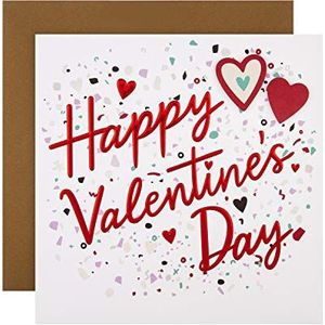 Hallmark Valentinekaart – klassieke aluminium tekst, bruin, roze, rood, wit