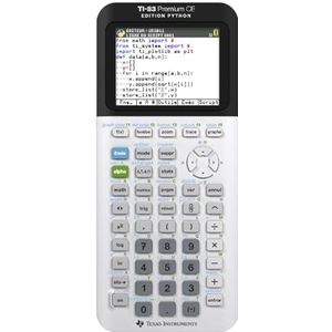 Texas Instruments TI-83 Premium CE Edition Python grafische rekenmachine, examenmodus, zwart