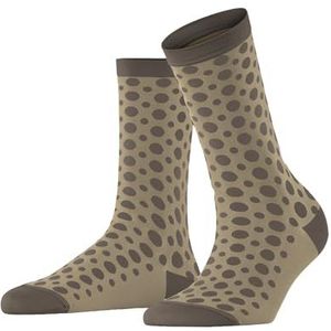 FALKE Mirage Dot W SO, katoen, fantasiemotief, 1 paar damessokken (1 stuk), Beige (Dune 4086)