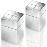 SIGEL BA707 Magnetische dobbelstenen, neodymium, magneet, dobbelsteen, N50, voor magneetborden, 2 x 3 x 2 cm, zilver