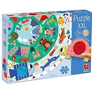 Goula XXL puzzel – ontdekking van de dieren – 25 delen – grote progressieve kinderpuzzel – vanaf 3 jaar