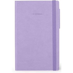 Legami - Notitieboek, middelgroot, 192 pagina's, omslag van zacht PU, FSC®-gecertificeerd papier, 100 g/m² wit papier, dubbele bladwijzer, elastiek, 13 x 21 cm, lavendelkleur
