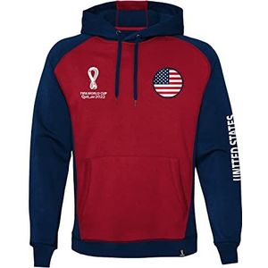 FIFA World Cup 2022 Officiële Hoody voor heren, VS, X-XL, rood, XXL