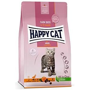 Happy Cat 70544 - Young Junior Land Eend - Droogvoer voor katten vanaf 4e maand - Capaciteit: 1,3 kg
