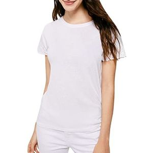 Springfield T-shirt Lisa Manches Brodées Suisse Femme, blanc, S