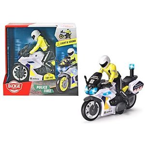 Dickie Toys Motorfiets Mossos 17 cm met figuur, wrijvingsmechanisme, licht en geluid, vanaf 3 jaar (203712018SIE)