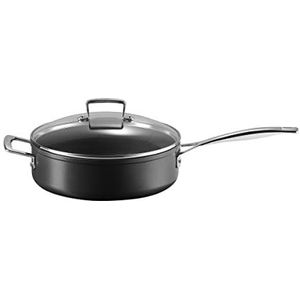 Le Creuset Stoofpan van gesmeed aluminium met deksel, 26 cm, antraciet/zilver, 51110260010302