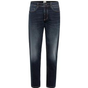 camel active Houston Stretch Jeans Straight Fit Heren Jeans, Donkerblauw
