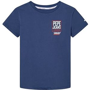 Pepe Jeans Benny T-shirt voor jongens, Blauw (Jarman)