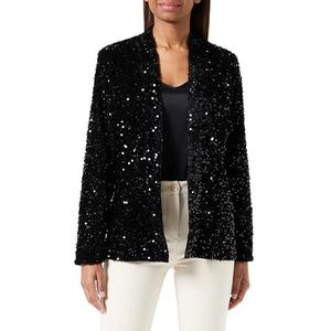 faina Blazer à paillettes pour femme, Noir, S