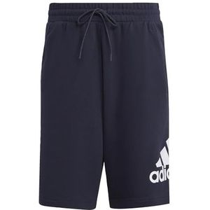 adidas Essentials Big Logo French Terry Shorts, Navy Blauw