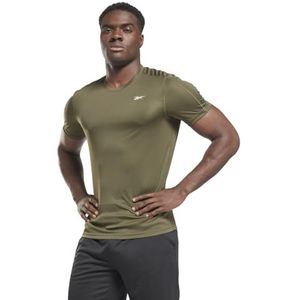 Reebok Trein Ls Tech T-shirt voor heren, Armgrn