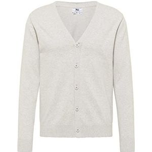 MOZZAAR Cardigan voor heren, Lichtgrijs gemêleerd