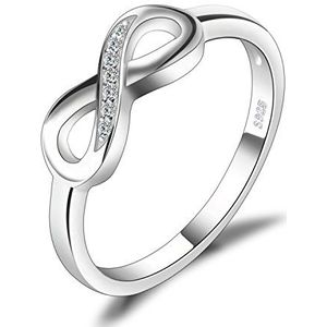 JewelryPalace Oneindigheid Eeuwige liefde Zirconia Verjaardag belofte Ring 925 sterling zilver