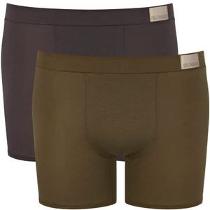 Sloggi Shorts (2 stuks) voor heren, bruin, overall donker, XL, Bruin - donker overall