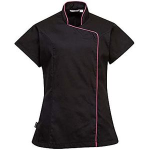 Portwest Tuniek wrap voor dames, zwart / roze, maat XL.