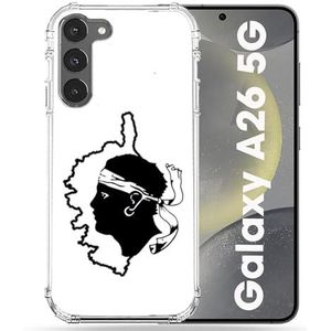 Coque renforcée pour Samsung Galaxy A26 5G Voyage Corse Blanc
