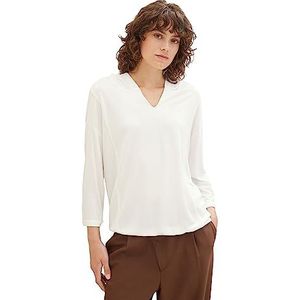 TOM TAILOR T-shirt à capuche pour femme, 10315-Whisper White, L
